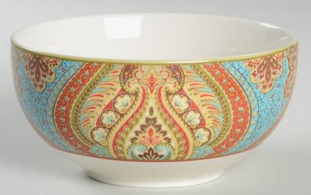 Demure Turquoise Soup/Cereal Bowl
