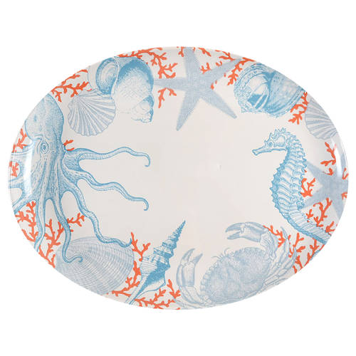 Coastal Life Grenada 18" Oval Serving Platter