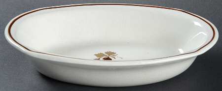 Tea Leaf (Raised Panel Rim) 10" Oval Vegetable Bowl