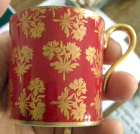 C2457 Red Flat Demitasse Cup