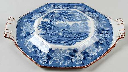 Cattle Scenery Blue (Brown Trim) by Adams China