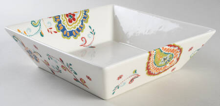 Aeneid Red 9" Square Salad Serving Bowl