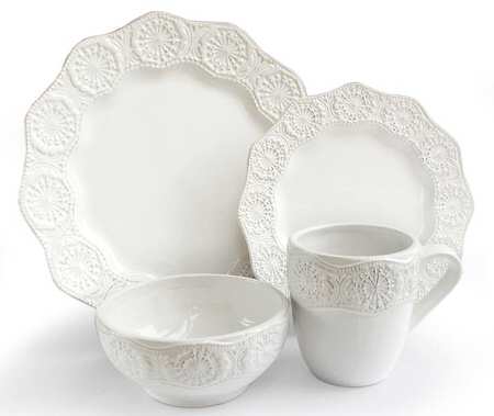 Celeste White Dinner Plate
