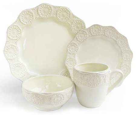 Celeste Cream Dinner Plate