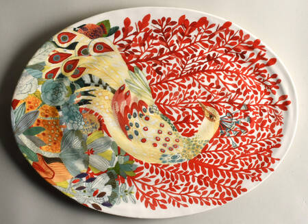 Evenings in Quito 16" Oval Serving Platter
