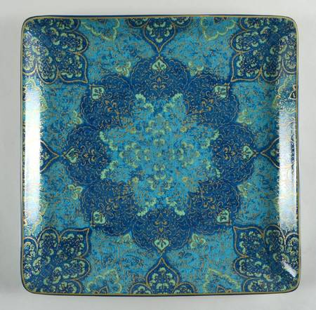 Eva Opulent Blue 14" Square Platter