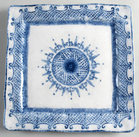 Burano Square Dinner Plate by Arte Italica