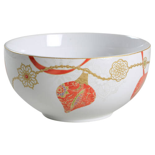 Opulent Ornaments Red Soup/Cereal Bowl