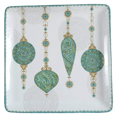 Constantina Turquoise 14" Square Platter
