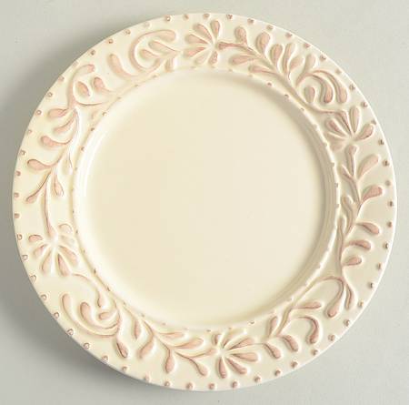 Bianca Leaf Cream Salad Plate