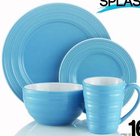 Splash Peacock Blue Dinner Plate