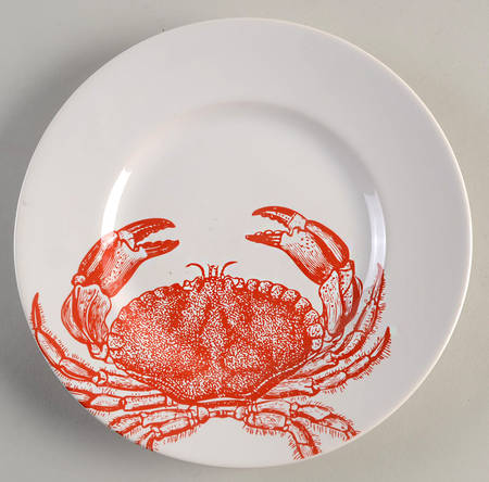 Coastal Life Coral Salad Plate