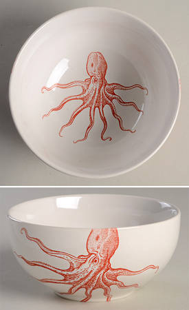 Coastal Life Coral Soup/Cereal Bowl