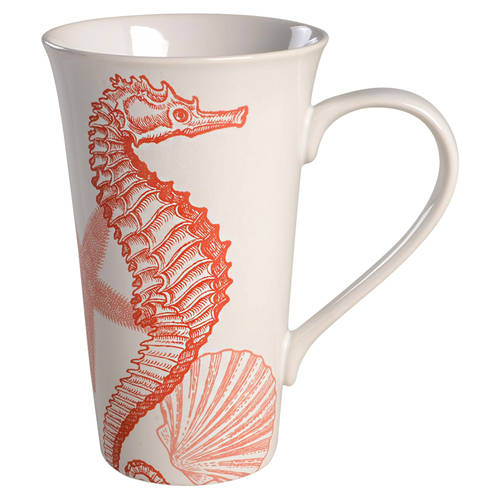 Coastal Life Coral Latte Mug