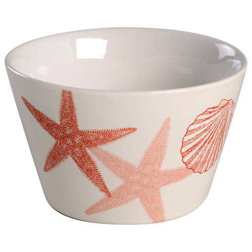 Coastal Life Coral Individual Appetizer Bowl