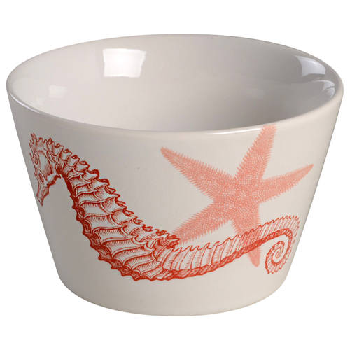 Coastal Life Coral Individual Appetizer Bowl