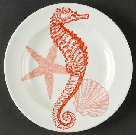 Coastal Life Coral Appetizer Plate