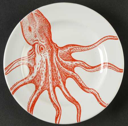 Coastal Life Coral Appetizer Plate