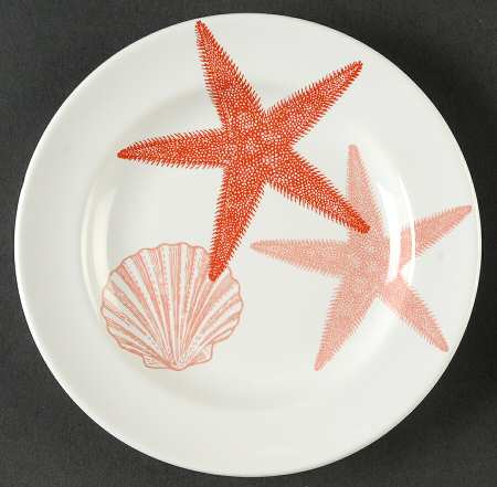 Coastal Life Coral Appetizer Plate