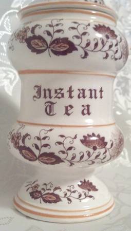 Brown Onion Tea Canister & Lid