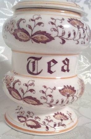 Brown Onion Tea Canister & Lid