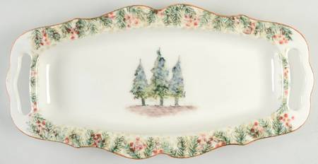 Natale 17" Rectangular Handled Serving Platter