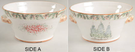 Natale 10" Round Handled Vegetable Bowl