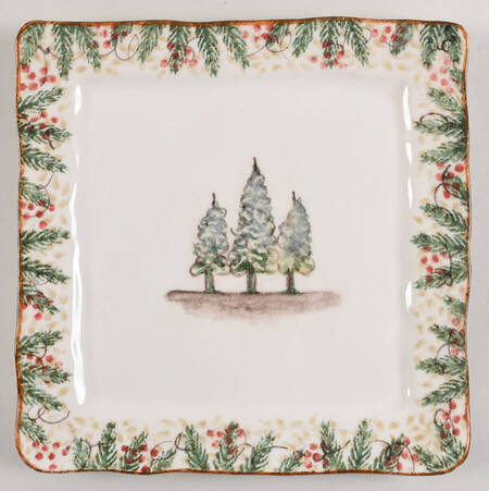 Natale Square Dinner Plate
