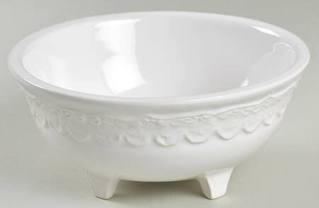 Finezza Cream 5" Round Dish No Lid