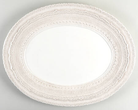 Finezza Cream 18" Oval Serving Platter