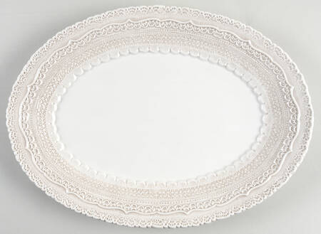 Finezza Cream 13" Oval Serving Platter