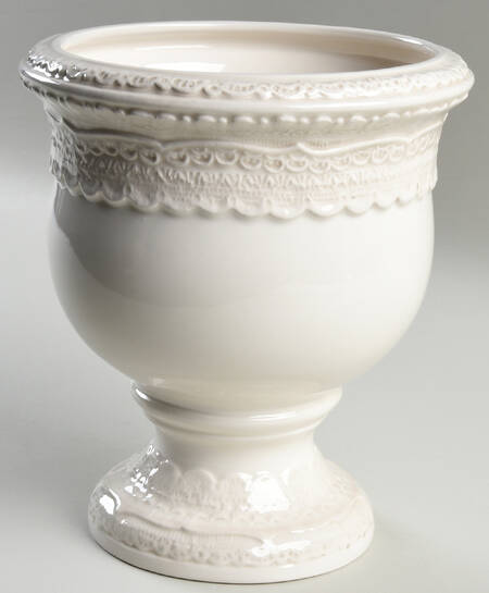 Finezza Cream Small Cachepot by Arte Italica