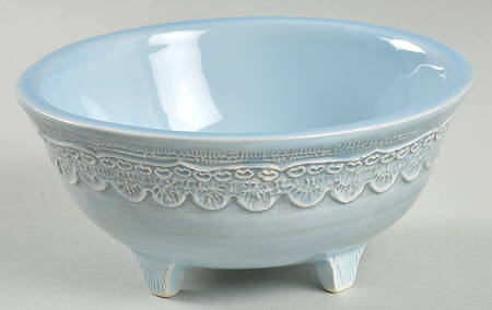 Finezza Blue 5" Round Dish No Lid