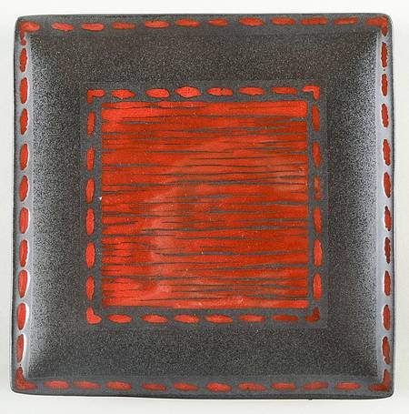 Livingston Red Square Salad Plate