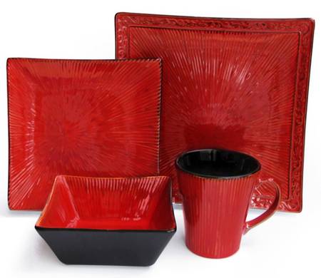Crimson Flare Red Dinner Plate
