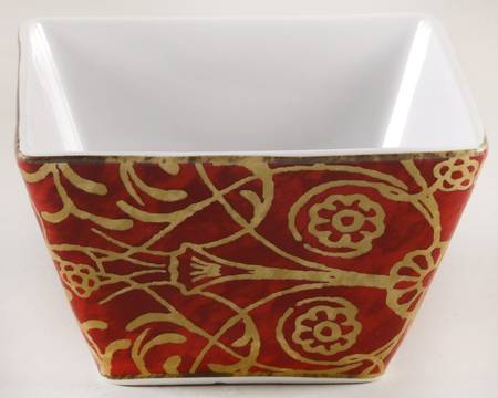 Pilar Red Individual Square Appetizer Bowl