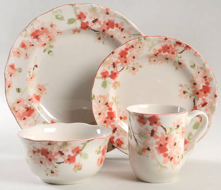 Cherry Blossom White 4 Piece Place Setting