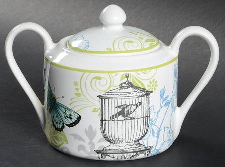 Bergerac Blue Sugar Bowl & Lid