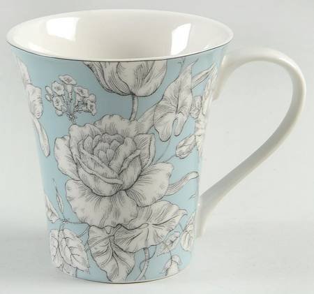 Country Toile Light Blue Mug