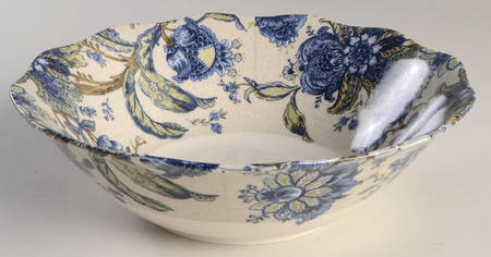 Santosha Blue 10" Round Serving Bowl