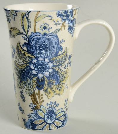 Santosha Blue Latte Mug