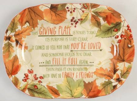 Harvest Festival Cream Giving Plate
