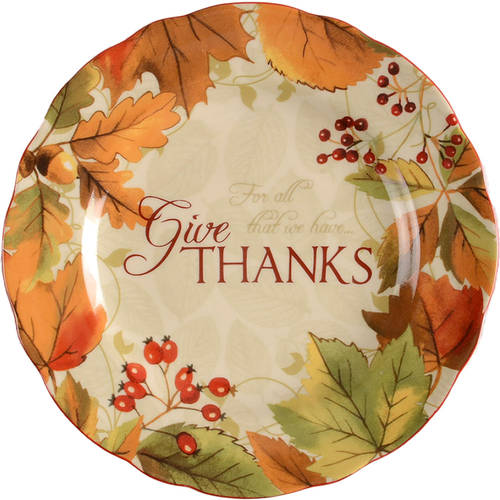 Harvest Festival Cream Salad Plate
