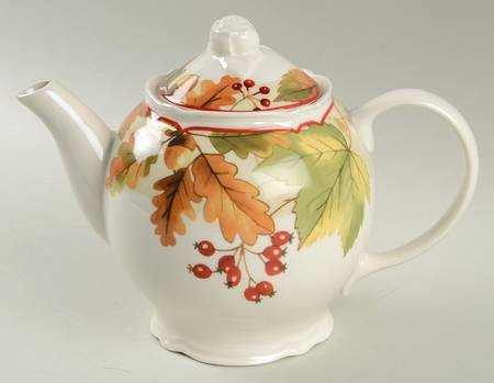 Harvest Festival Cream Teapot & Lid