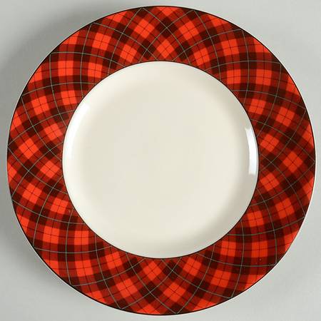 Christmas Plaid Salad Plate
