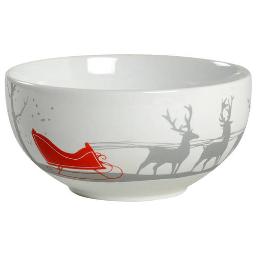 Red Sleigh Soup/Cereal Bowl