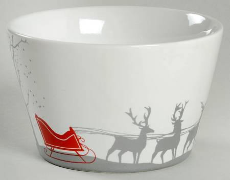 Red Sleigh Individual Appetizer Bowl