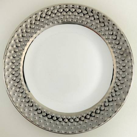 Beaded Silver Appetizer Plate