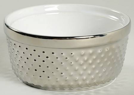 Beaded Silver Individual Appetizer Bowl