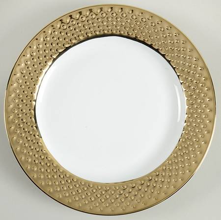 Beaded Gold Salad Plate